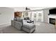 Bright and open living room with fireplace and large windows at 241 Green Meadow Dr, Indianapolis, IN 46229