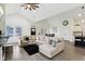 Bright and spacious living room showcasing a vaulted ceiling, plush seating, and modern decor at 2428 N Gale St, Indianapolis, IN 46218