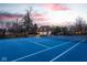 Well-maintained tennis court ready for play, surrounded by mature trees, providing an active lifestyle at 290 Breakwater Dr, Fishers, IN 46037