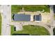 Birds eye view of new construction with spacious backyard and detached garage at 315 E Minnesota St, Indianapolis, IN 46225