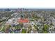 High angle aerial neighborhood view showcasing location within city limits at 315 E Minnesota St, Indianapolis, IN 46225