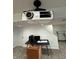 Finished basement with projector and designated work area, perfect for entertainment at 4414 Hickory Grove Blvd, Greenwood, IN 46143