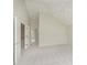 Spacious bedroom with vaulted ceiling and neutral carpet, providing an airy feel at 443 Quincy Pl, Westfield, IN 46074