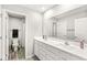 Bright bathroom features double sinks, modern fixtures, and plenty of counter space for storage and convenience at 474 Pekin Way, Pendleton, IN 46064