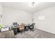 This home office has carpet flooring with desk space and good natural light at 474 Pekin Way, Pendleton, IN 46064