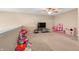 Finished basement area, ready for a playroom, recreation area, or whatever you can imagine at 4916 Franklin Villas Dr, Indianapolis, IN 46237