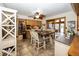 Cozy dining area with a ceiling fan and sliding door access to the sun room at 506 N County Road 900 E, Avon, IN 46123