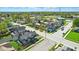 Aerial view of a residential neighborhood showing tree-lined streets and proximity to local amenities at 516 S 10Th St, Noblesville, IN 46060