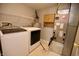 Functional laundry room with modern washer, dryer, water heater and HVAC system at 5828 Long Lake Ln, Indianapolis, IN 46235
