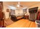 Inviting bedroom with hardwood floors, a comfortable queen-sized bed, and soft neutral tones at 594 Daugherty St, Columbus, IN 47201