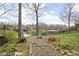 Picturesque backyard with a fire pit and a serene view of the lake, perfect for outdoor gatherings at 6948 Eagle Dr, Nineveh, IN 46164