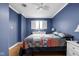 Comfortable bedroom with a queen-sized bed, stylish bedding, and a calming color scheme at 6948 Eagle Dr, Nineveh, IN 46164