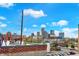 Stunning city skyline view from rooftop deck, featuring modern buildings at 741 Bates St, Indianapolis, IN 46202