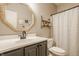 A well decorated bathroom featuring new finishes offers a clean and fresh style, creating a functional and comfortable space at 7613 W Stonegate Dr, Zionsville, IN 46077