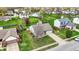 Aerial view of the house showcasing the front yard, driveway, and surrounding neighborhood at 8312 Eagles Nest Dr, Avon, IN 46123
