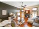 Cozy living room boasts a fireplace and comfortable seating at 8890 N Pennington Rd, Mooresville, IN 46158