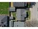 Aerial view of the property showing roof, yard, and surrounding neighborhood at 1125 N Colorado Ave, Indianapolis, IN 46201
