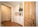 Charming pantry with ample storage space and an upright freezer for storing lots of food at 11525 Capistrano Cir, Indianapolis, IN 46236