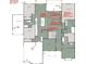 Detailed floor plan showing layout of the owner's suite, bedrooms, Gathering room, studies, and 3-car garage at 11848 Sage Creek Bnd, Fishers, IN 46037