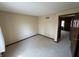 Bedroom with neutral walls and carpet, with open doorway at 1235 Cottonwood Ct, Carmel, IN 46033