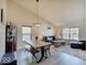 Combined dining and living area featuring an open floor plan and lots of light at 12723 Pinetop Way, Noblesville, IN 46060