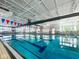 Bright indoor pool with clear water and marked lanes, perfect for swimming laps or recreation any time of year at 12914 Shiraz Ln, Fishers, IN 46037