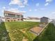 Expansive backyard with a shed, garden area, privacy fence and covered seating at 1305 Bontrager Ln, Shelbyville, IN 46176