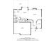 Detailed first floor plan showcasing the layout of the house, including the kitchen, dining area, and living room at 1305 Bontrager Ln, Shelbyville, IN 46176