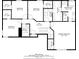 Detailed second floor plan showcasing bedrooms, bathrooms, and laundry room at 1305 Bontrager Ln, Shelbyville, IN 46176