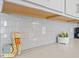 Close-up of the kitchen backsplash and countertops at 1305 Bontrager Ln, Shelbyville, IN 46176