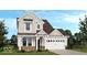 Charming two-story home features a neutral palette, a two-car garage, and a well-manicured lawn at 15970 Meadow Frost Ct, Fishers, IN 46037