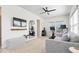 Versatile upstairs loft area with fitness equipment, creating a functional and comfortable space at 1614 Waterleaf Dr, Westfield, IN 46074