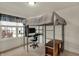 Contemporary bedroom with a lofted bed and a built-in desk area at 16758 Bingham Dr, Westfield, IN 46074