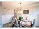 Dining room with a light fixture and seating for six at 2280 Meadow Crk, Avon, IN 46123