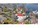 Overhead photograph displaying property with waterfront access, boat lift, and private dock at 2469 Cape Henry Ct, Cicero, IN 46034