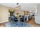 Dining area with seating for six, in view of the living room and gourmet kitchen at 2469 Cape Henry Ct, Cicero, IN 46034