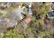 Aerial view of a home surrounded by trees in a residential neighborhood at 315 Heritage Ct, Fishers, IN 46038
