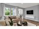 Cozy living area with modern decor, large windows, and comfortable seating at 4105 Ashton View Ln, Indianapolis, IN 46268