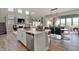 Open concept living space including kitchen, dining, and living room at 4330 Persian St, Greenwood, IN 46143
