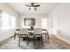 Modern dining room with a large table, comfortable chairs, and stylish decor at 5516 S Randolph St, Indianapolis, IN 46227