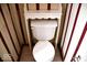 Close-up shot of a toilet with overhead storage at 607 Deer Trail Dr, Indianapolis, IN 46217