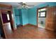 Comfortable bedroom with closet, and an attached bathroom for convenience at 609 E Columbus St, Martinsville, IN 46151