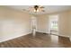 Comfortable living room featuring natural light and wood-look flooring at 844 Blanchard St, Shelbyville, IN 46176