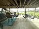 Spacious patio area with outdoor seating and lake views, perfect for entertaining and relaxation at 8755 Stoddard Ln, Indianapolis, IN 46217