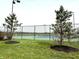 Well-maintained community tennis court surrounded by lush landscaping, perfect for sports enthusiasts at 8755 Stoddard Ln, Indianapolis, IN 46217