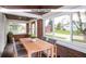 Bright enclosed porch with large windows, a cozy dining area, and a view of the neighborhood at 905 E Yoke St, Indianapolis, IN 46203