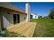A newly constructed wooden deck offering an inviting outdoor space for relaxation and entertainment at 12731 Slippery Rock Rd, Indianapolis, IN 46236