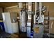 Water heater and furnace inside of the garage at 12731 Slippery Rock Rd, Indianapolis, IN 46236