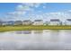 Scenic view of a community pond surrounded by well-maintained homes and lush greenery at 12959 Girvan Way, Fishers, IN 46037