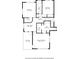Second floor floorplan shows Gathering room, balcony, two bedrooms, and primary bedroom with attached bathroom at 1430 Fletcher Ave, Indianapolis, IN 46203
